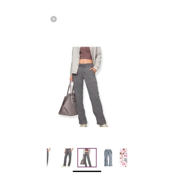 Women's Lululemon gray striped Dance Studio Mid-Rise full length Pants size 6 - Picture 1 of 9